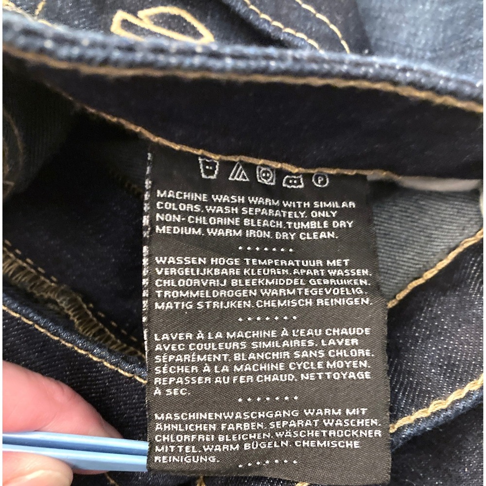 Harley Davidson Jeans Bootcut Mid-Rise Embellished Pocket Womens 14 Dk Wash NEW - Picture 9 of 16
